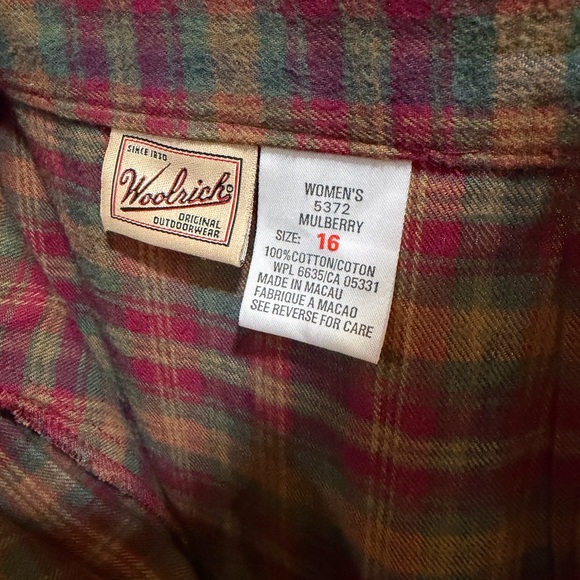 Woolrich Plaid Maxi Skirt in Olive Green & Burgundy - Picture 4 of 6